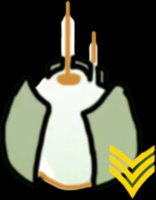 Logo of Helldivers Bot, which is a cartoon depiction of a spy satellite